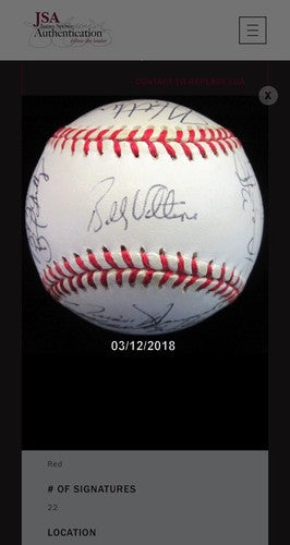 1997 Mets Team Signed AL Baseball 22 Auto Bobby Valentine Mookie Wilson JSA COA