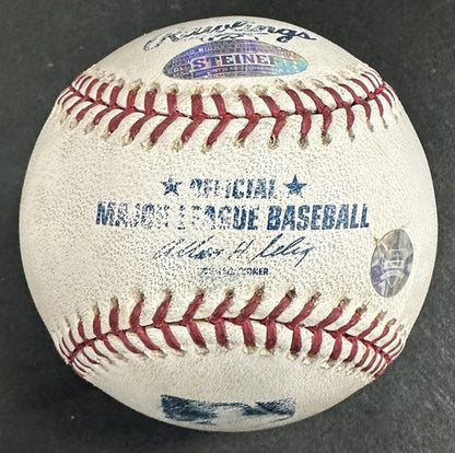 Mariano Rivera Signed Game Used MLB Baseball Yankees Autograph Steiner COA HOF