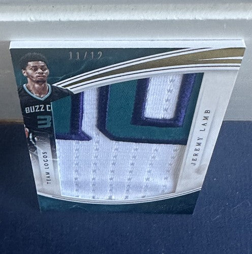 2015-16 Panini Immaculate Team Logos Jeremy Lamb #50 Game Worn Patch Hornets /12