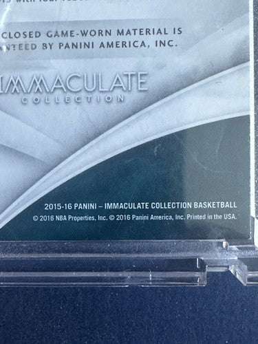 2015-16 Panini Immaculate Team Logos Jeremy Lamb #50 Game Worn Patch Hornets /12