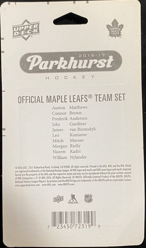 Toronto Maple Leafs 2016-17 UD PARKHURST Team Set Auston Matthews ROOKIE RC Mint