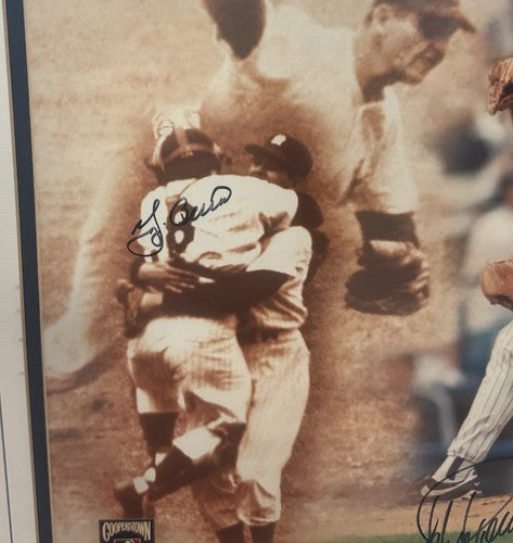 Yankees Perfect Game Signed 16x20 Framed Photo Don Larsen Berra Cone Posada Auto