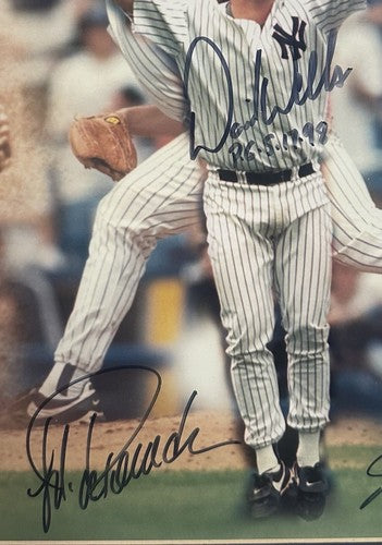 Yankees Perfect Game Signed 16x20 Framed Photo Don Larsen Berra Cone Posada Auto