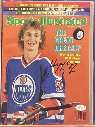 Wayne Gretzky Signed Framed SI Full Magazine Oilers The Great Autograph JSA COA