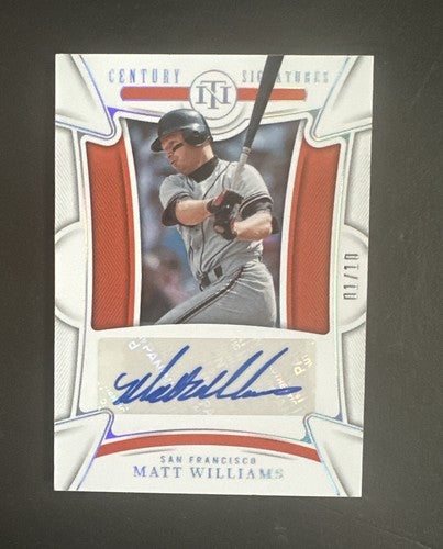 2023 National Treasures Matt Williams Century Gold Mint Auto 1/10 Signed