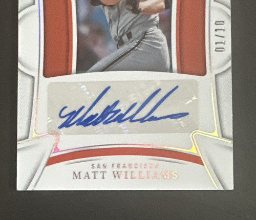 2023 National Treasures Matt Williams Century Gold Mint Auto 1/10 Signed