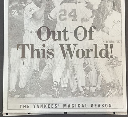 1996 Yankees World Series Celebration Newsday Cover 14x22 Printing Plate Jeter
