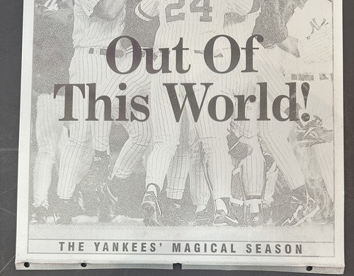 1996 Yankees World Series Celebration Newsday Cover 14x22 Printing Plate Jeter