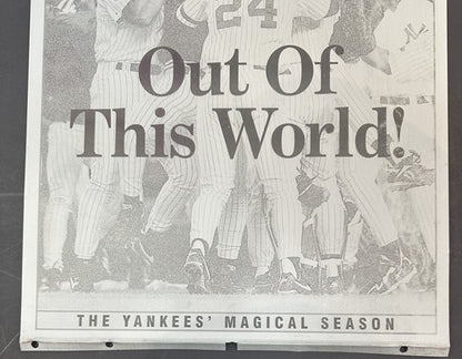 1996 Yankees World Series Celebration Newsday Cover 14x22 Printing Plate Jeter