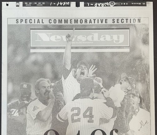 1996 Yankees World Series Celebration Newsday Cover 14x22 Printing Plate Jeter