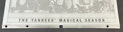 1996 Yankees World Series Celebration Newsday Cover 14x22 Printing Plate Jeter