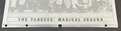 1996 Yankees World Series Celebration Newsday Cover 14x22 Printing Plate Jeter
