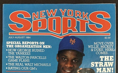 Darryl Strawberry Signed 1984 New York Sports Full Magazine Mets Rookie Auto COA
