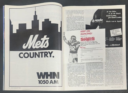 Darryl Strawberry Signed 1984 New York Sports Full Magazine Mets Rookie Auto COA