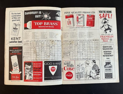 1964 MAYOR'S TROPHY YANKEES Vs NY METS PROGRAM 1st @ Shea Stadium Roger Maris HR