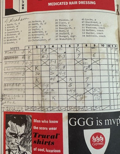 1964 MAYOR'S TROPHY YANKEES Vs NY METS PROGRAM 1st @ Shea Stadium Roger Maris HR
