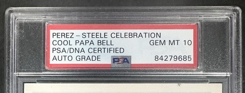 Perez-Steele Celebration Cool Papa Bell Signed PSA 10 Gem Mint Auto Postcard HOF
