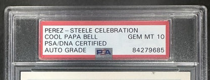 Perez-Steele Celebration Cool Papa Bell Signed PSA 10 Gem Mint Auto Postcard HOF