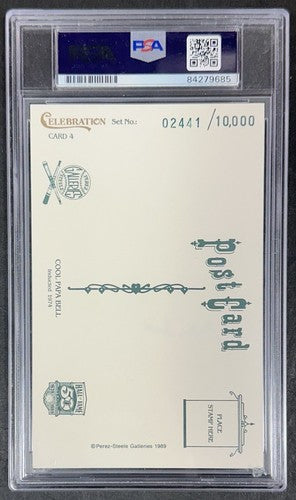 Perez-Steele Celebration Cool Papa Bell Signed PSA 10 Gem Mint Auto Postcard HOF