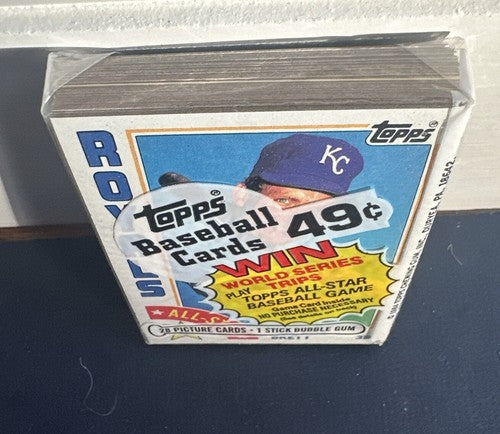 1984 Topps Baseball Cello Pack Factory Sealed George Brett On Top Royals Mint