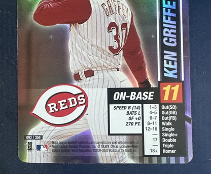 2002 MLB Showdown Ken Griffey Jr. Base Set FOIL #93 Reds Holo