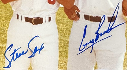 Steve Sax Brock Guerrero Russell Signed 8x10 Framed Photo Dodgers 4 Auto SGC COA
