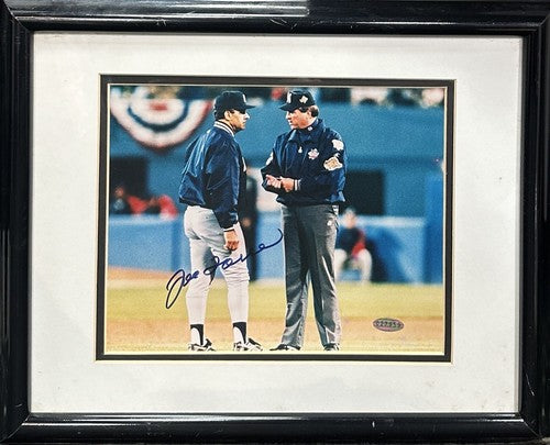 Joe Torre Signed 8x10 Framed 1996 World Series Photo Yankees Auto Steiner Coa
