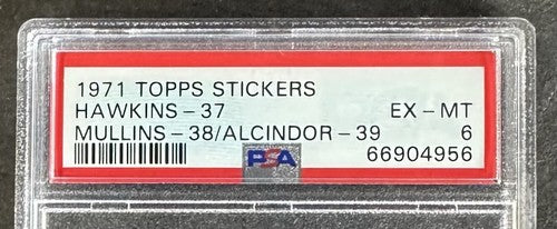 1971 Topps Nba Stickers #37 38 #39 Lew Alcindor Rare PSA 6 EX Mint HOF High End