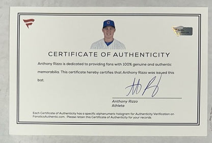 Anthony Rizzo Signed Marucci Game Issued July 4 Bat Cubs Yankees Auto Fanatics