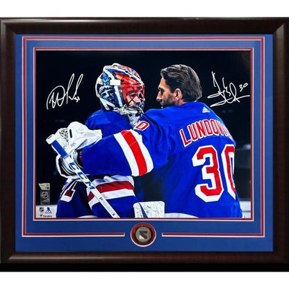 Igor Shesterkin Henrik Lundqvist Rangers Signed 16x20 Framed Photo Auto Fanatics