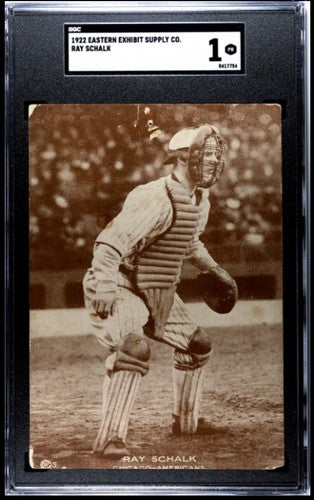 1922 Eastern Exhibit Ray Schalk Chicago White Sox HOF Postcard WS SGC 1 Rare
