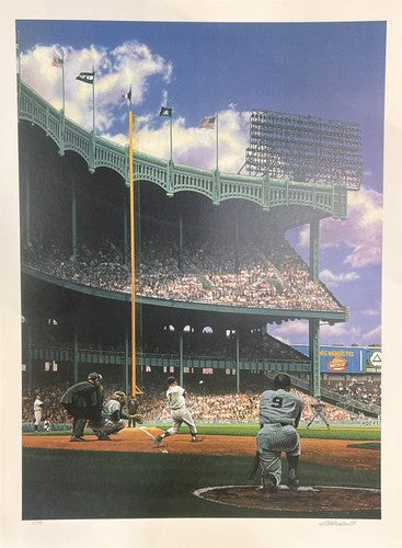 Mickey Mantle & Roger Maris Yankee Stadium 18x24 Litho Photo Bill Purdom Signed