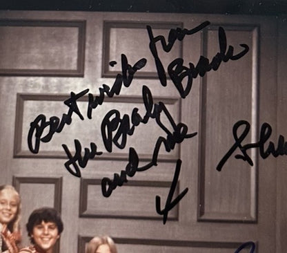 Brady Bunch Cast Signed 8x10 Framed Photo Schwartz Williams Davis Henderson PSA