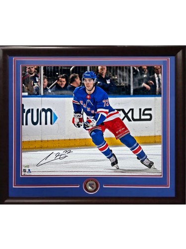 Filip Chytil Signed 16x20 Framed Action Photo NY Rangers Autograph Fanatics COA