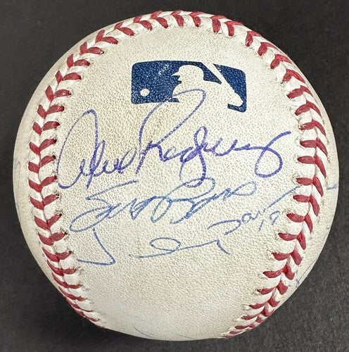 Yankees Team Signed 10 K Win Game Used Baseball Derek Jeter Rivera Steiner Auto