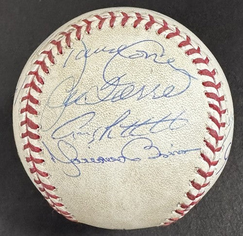 Yankees Team Signed 10 K Win Game Used Baseball Derek Jeter Rivera Steiner Auto