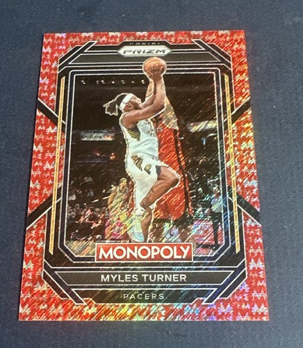 2022-23 Panini Prizm Monopoly Myles Turner Pacers Shimmer Prizm /100 Mint