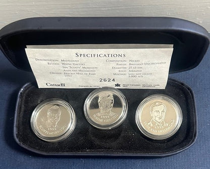 2009 ROYAL CANADIAN MINT HOCKEY HALL OF FAME NICKEL SET Wayne Gretzky HOF /5000