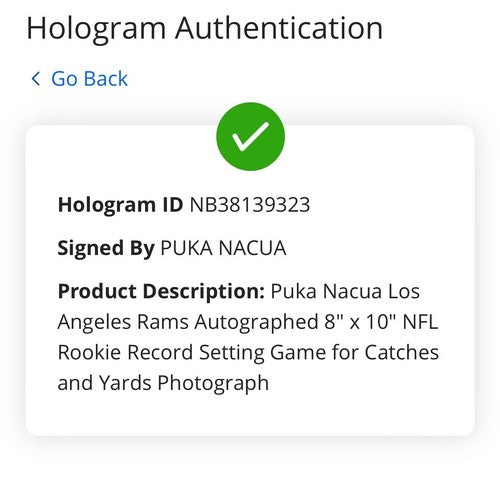 Puka Nacua Signed 8x10 Framed Photo  Rams Rookie Record Auto Fanatics COA