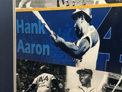 Hank Aaron Signed 16x20 Framed Career 715 Photo Braves Auto Steiner COA HOF