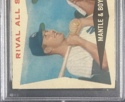1960 Topps Mickey Mantle Ken Boyer Rival All Stars #160 PSA 5 Centered Nicer