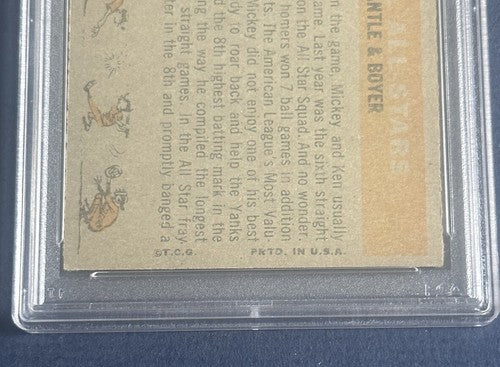 1960 Topps Mickey Mantle Ken Boyer Rival All Stars #160 PSA 5 Centered Nicer