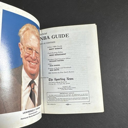 1981 82 The Sporting News NBA Guide book Boston Celtics Champions Larry Bird