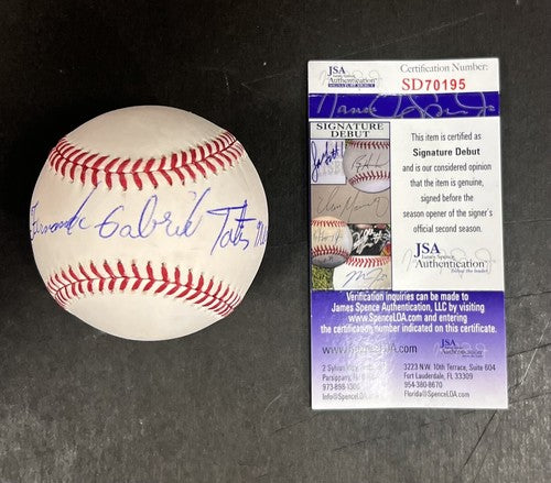 Fernando Tatis Jr Signed Official MLB Baseball Padres Rookie Full Name Auto JSA