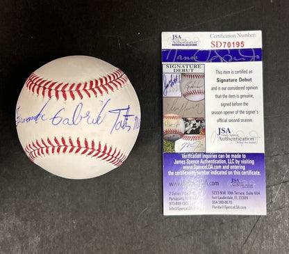Fernando Tatis Jr Signed Official MLB Baseball Padres Rookie Full Name Auto JSA