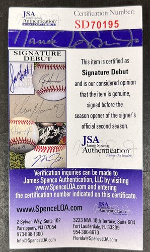 Fernando Tatis Jr Signed Official MLB Baseball Padres Rookie Full Name Auto JSA