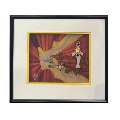 Wile E Coyote Falling Framed Chuck Jones Dimensional Sericel Art LE Warner Bros