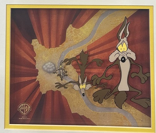 Wile E Coyote Falling Framed Chuck Jones Dimensional Sericel Art LE Warner Bros