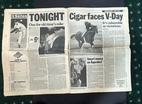 Oct 27 1996 Daily News Newspaper Top of the World NY Yankees Champs Strawberry