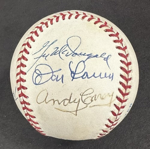 NY Yankees Multi Signed AL Baseball Don Larsen WS PG 6 Auto Enos Slaughter COA